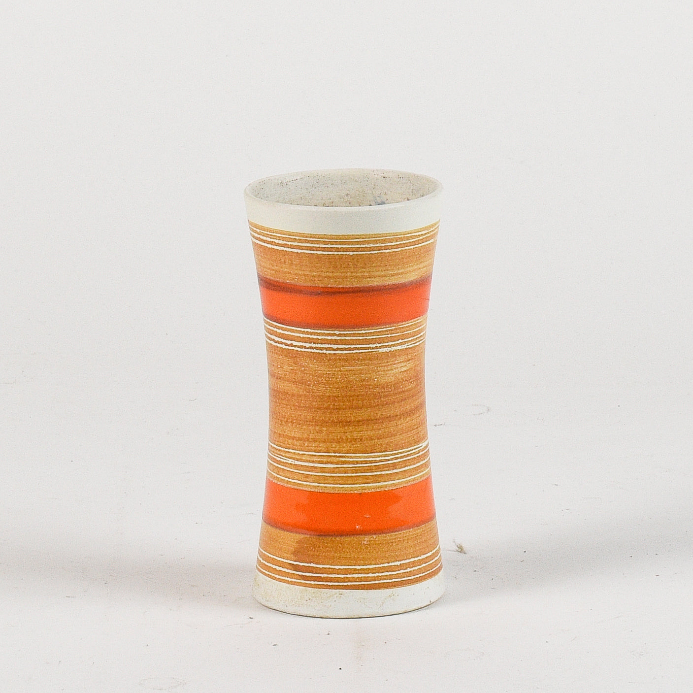 vasetto vintage ocra e arancione