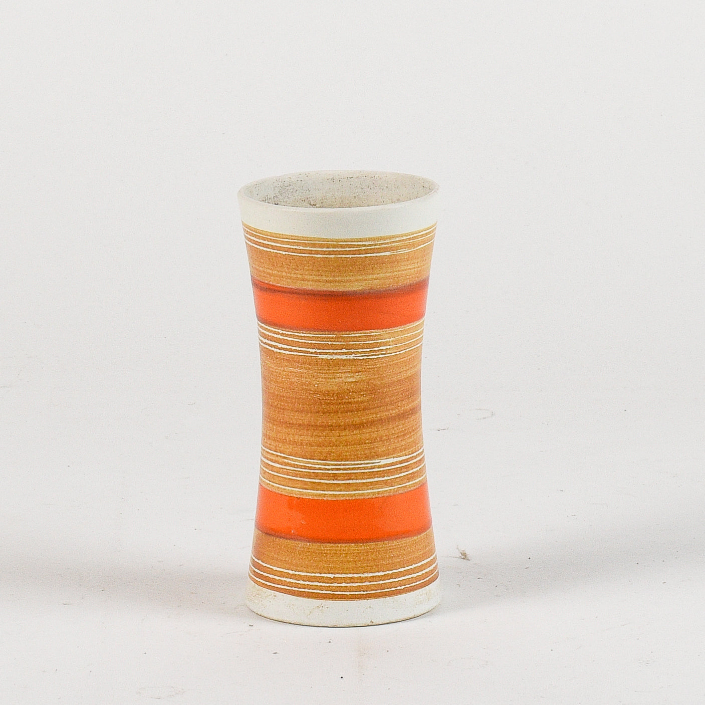vasetto vintage ocra e arancione