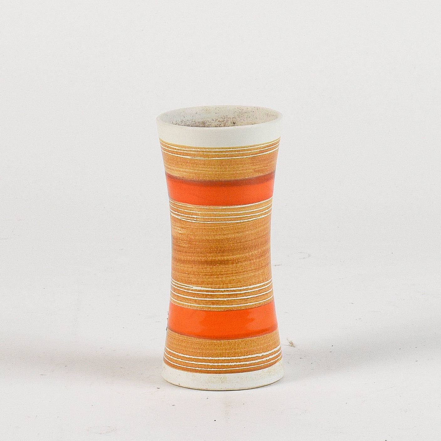 vasetto vintage ocra e arancione