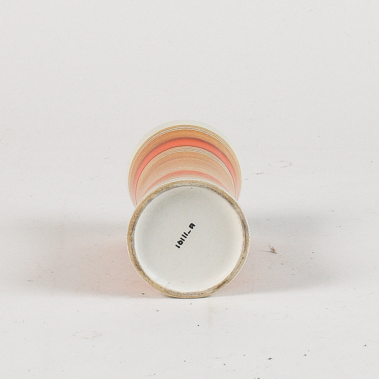 vasetto vintage ocra e arancione