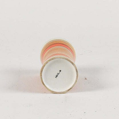 vasetto vintage ocra e arancione