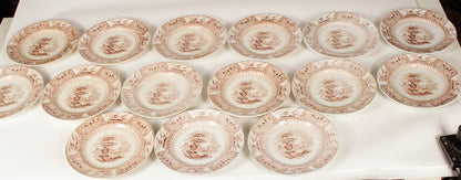 Servizio  di piatti  piani 22 pezzi ceramica marcata Canova Stone Ware by Thomas Mayer Staffordshire 1830