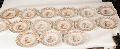 Servizio  di piatti  piani 22 pezzi ceramica marcata Canova Stone Ware by Thomas Mayer Staffordshire 1830