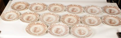 Servizio  di piatti  piani 22 pezzi ceramica marcata Canova Stone Ware by Thomas Mayer Staffordshire 1830