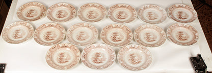 Servizio  di piatti  piani 22 pezzi ceramica marcata Canova Stone Ware by Thomas Mayer Staffordshire 1830