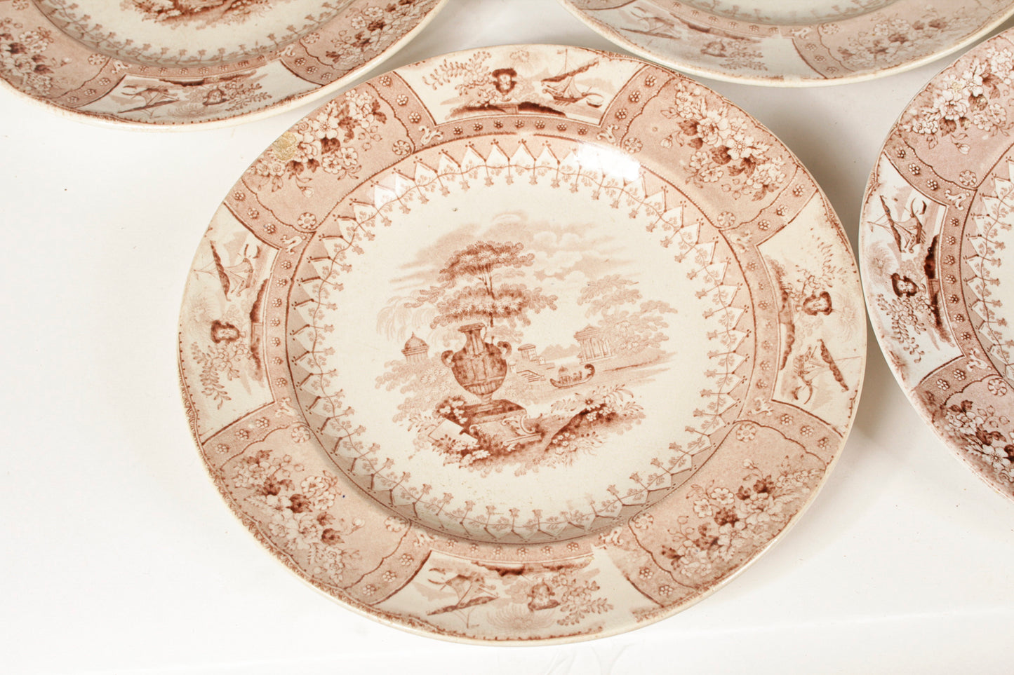 Servizio  di piatti  piani 22 pezzi ceramica marcata Canova Stone Ware by Thomas Mayer Staffordshire 1830