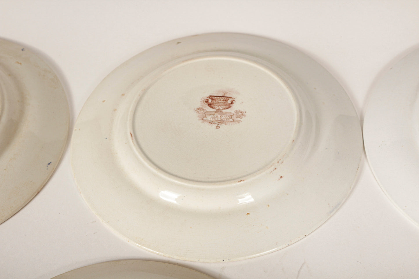 Servizio  di piatti  piani 22 pezzi ceramica marcata Canova Stone Ware by Thomas Mayer Staffordshire 1830