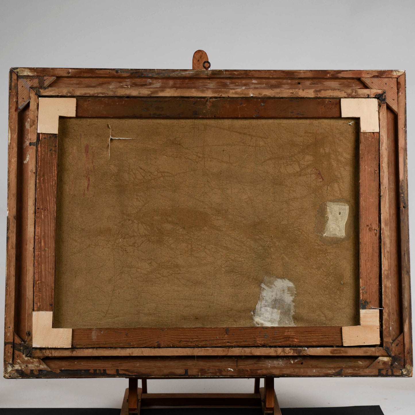 Quadro olio su tela gruppo di zingari gitani attorno al fuoco scena notturna primo 900