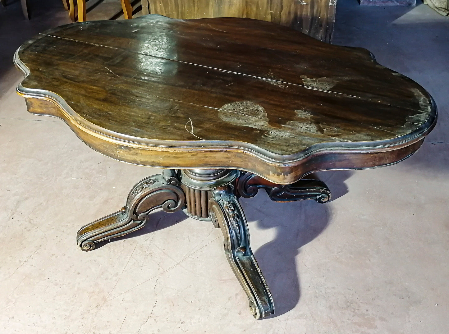 TAVOLINO DA THE A BISCOTTO FRANCESE EPOCA FINE '800