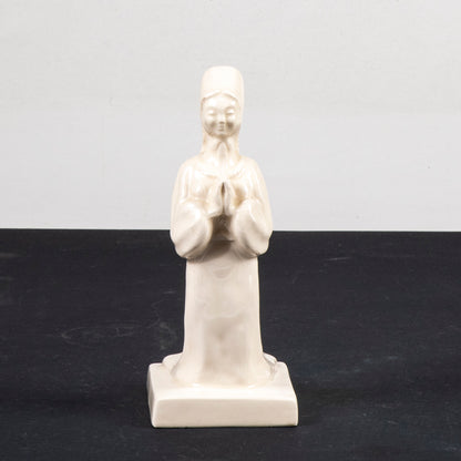 Statua ceramica firmata Urbino 936 donna in preghiera