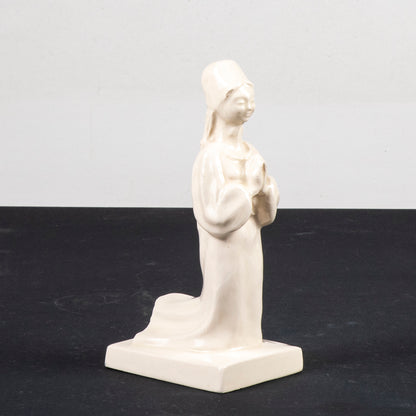Statua ceramica firmata Urbino 936 donna in preghiera