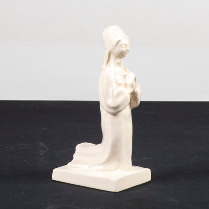 Statua ceramica firmata Urbino 936 donna in preghiera