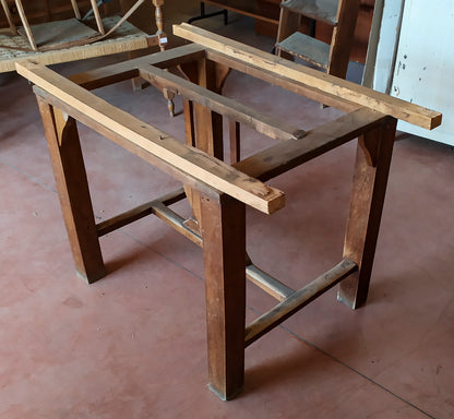 tavolo allungabile epoca Liberty in mogano da restaurare