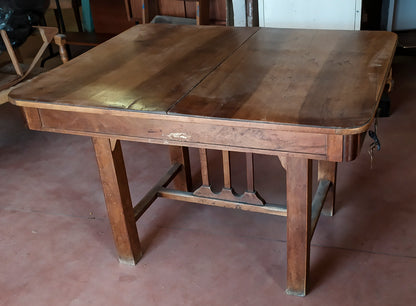 tavolo allungabile epoca Liberty in mogano da restaurare