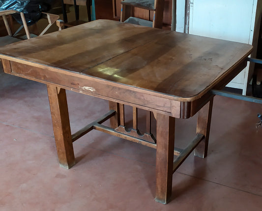 tavolo allungabile epoca Liberty in mogano da restaurare