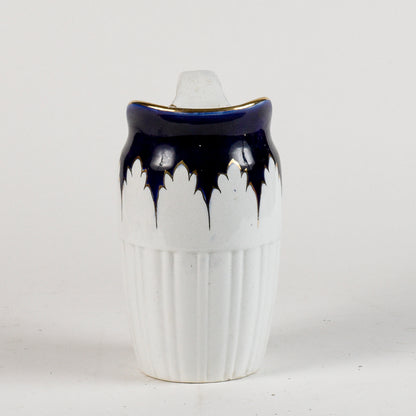 brocca in ceramica con decori oro e blu marcata S.C. Richard