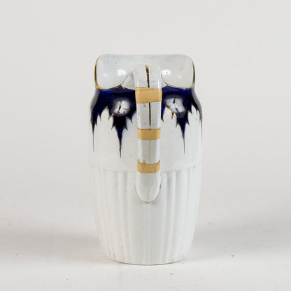 brocca in ceramica con decori oro e blu marcata S.C. Richard