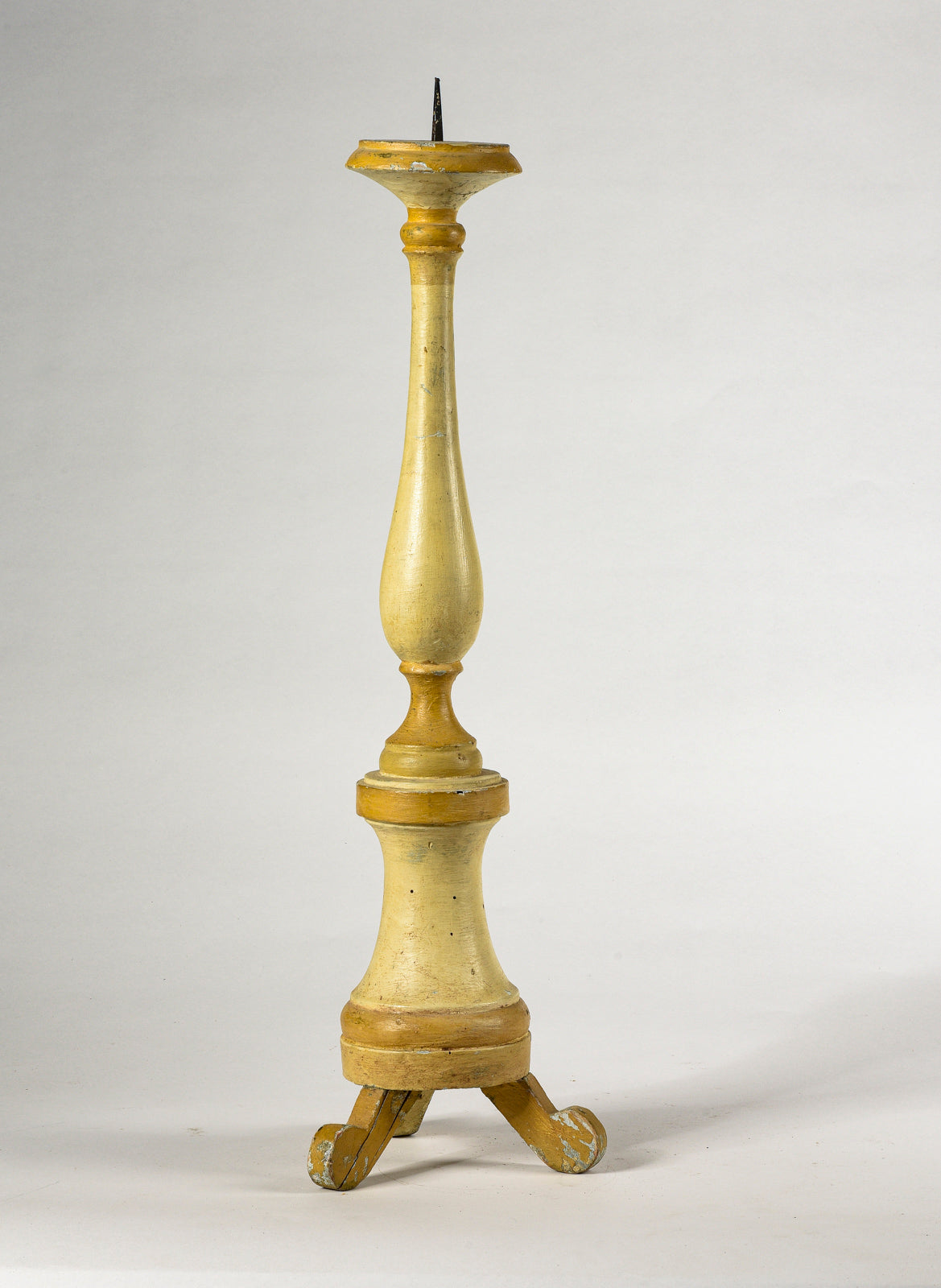Candeliere in legno laccato Italia epoca prima metà 800