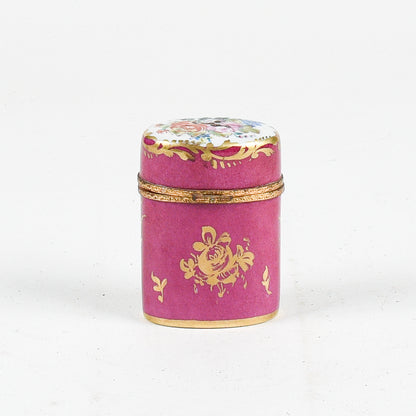 Scatolino Limoges Francia decorata a mano in porcellana inizio XX secolo