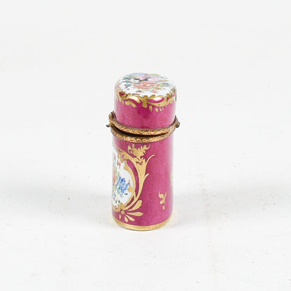 Scatolino Limoges Francia decorata a mano in porcellana inizio XX secolo
