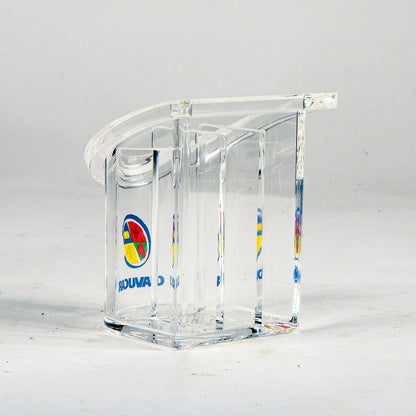 Porta penne in plexiglass della dita Guzzini design B. Gecchelin art 1012.00 con scatola originale 1990
