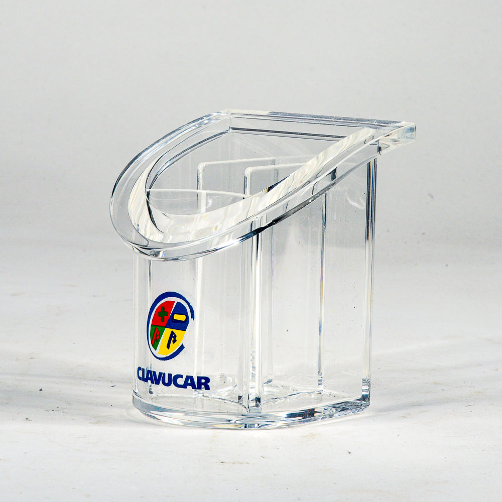 Porta penne in plexiglass della dita Guzzini design B. Gecchelin art 1012.00 con scatola originale 1990