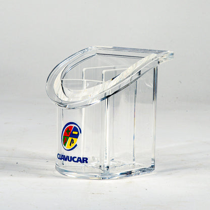 Porta penne in plexiglass della dita Guzzini design B. Gecchelin art 1012.00 con scatola originale 1990