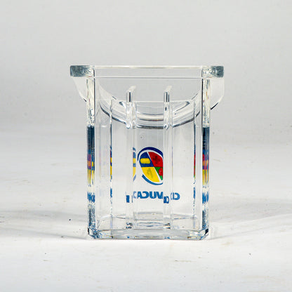 Porta penne in plexiglass della dita Guzzini design B. Gecchelin art 1012.00 con scatola originale 1990