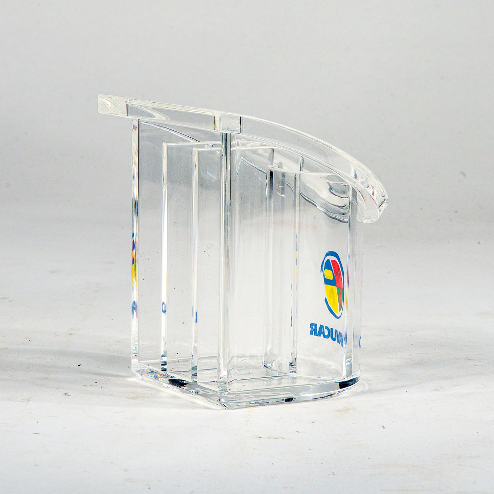 Porta penne in plexiglass della dita Guzzini design B. Gecchelin art 1012.00 con scatola originale 1990