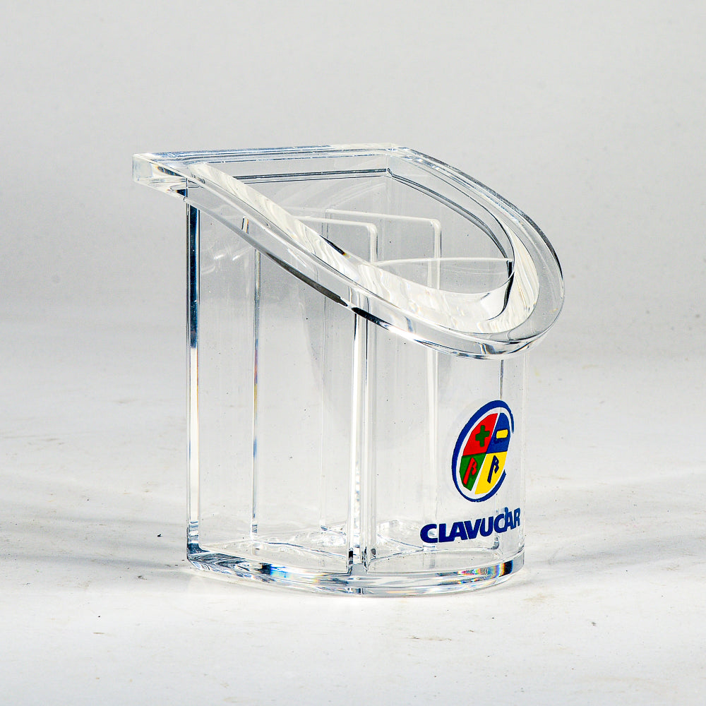 Porta penne in plexiglass della dita Guzzini design B. Gecchelin art 1012.00 con scatola originale 1990