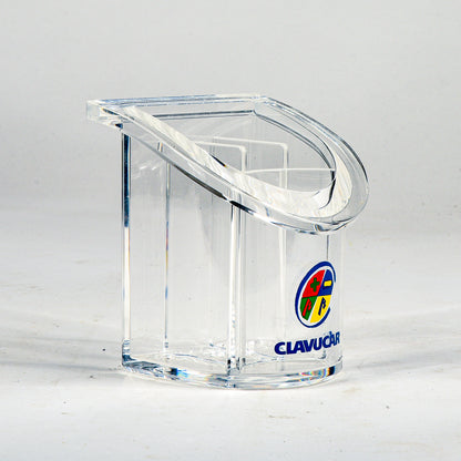 Porta penne in plexiglass della dita Guzzini design B. Gecchelin art 1012.00 con scatola originale 1990