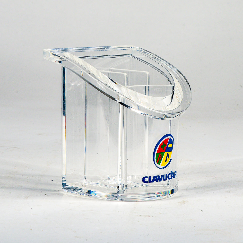 Porta penne in plexiglass della dita Guzzini design B. Gecchelin art 1012.00 con scatola originale 1990