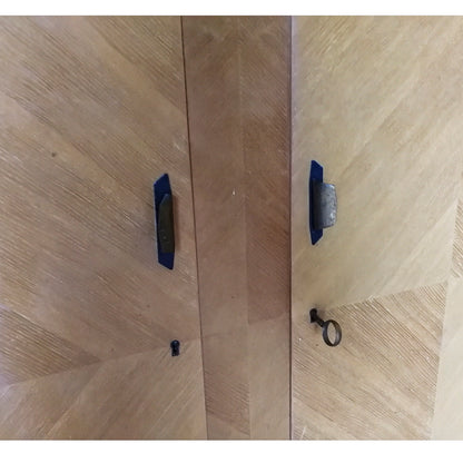 CREDENZA ANNI 50 IMPELLICCIATA IN LEGNO DI BETULLA DA RESTAURARE