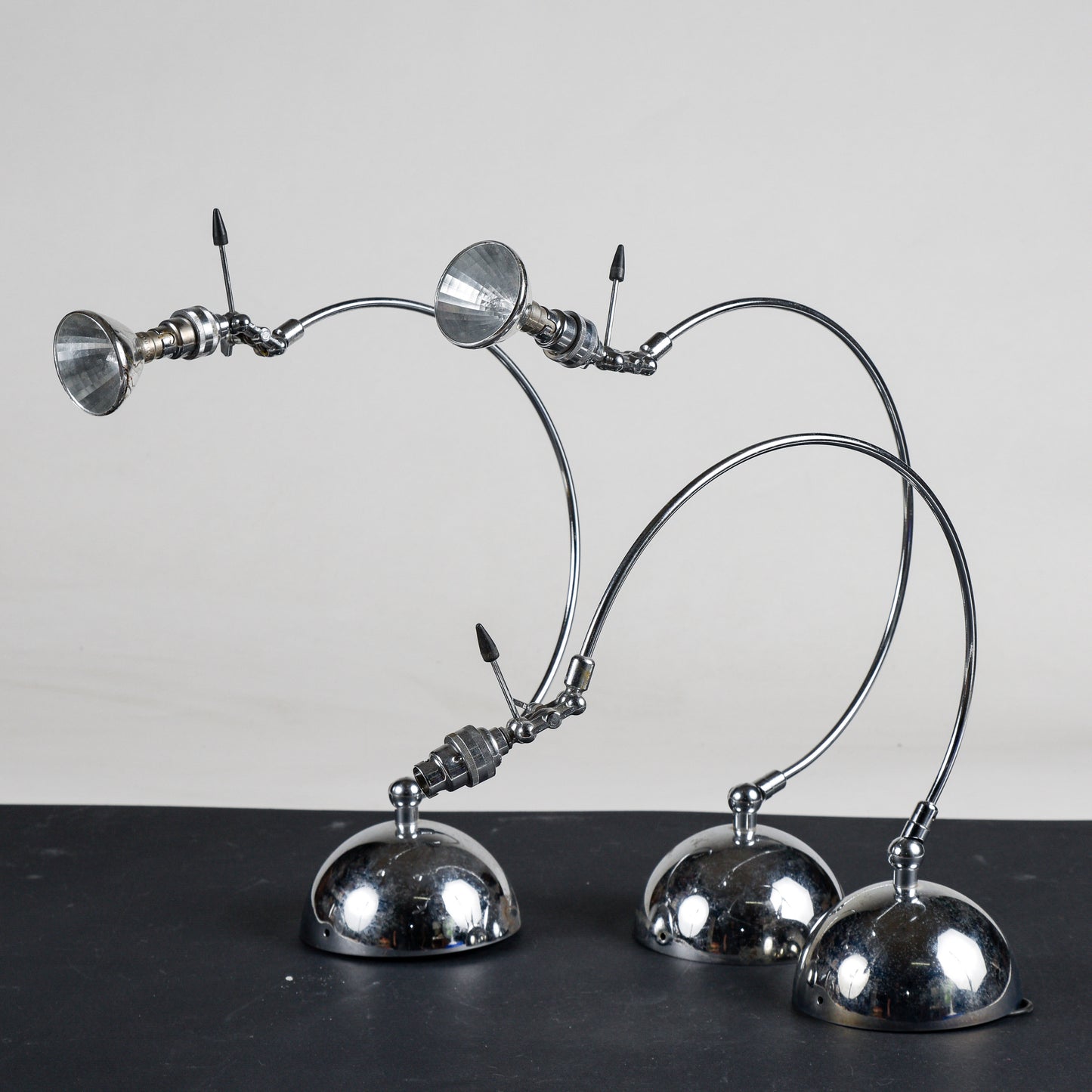 Set si tre lampade faretto ditta Disegno Luce design Italiano