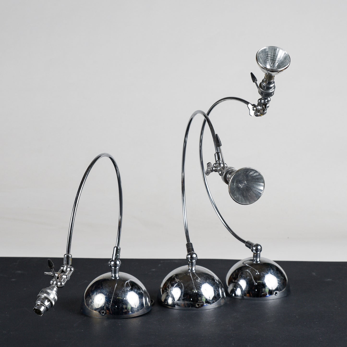 Set si tre lampade faretto ditta Disegno Luce design Italiano