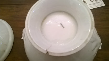 Zuppiera rotonda bianca ceramica Ginory epoca fine 800