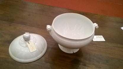 Zuppiera rotonda bianca ceramica Ginory epoca fine 800