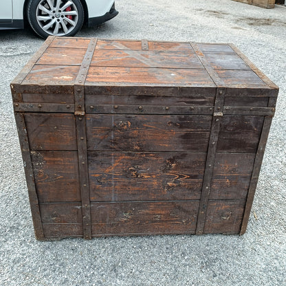 Baule legno in abete massello epoca primo 900