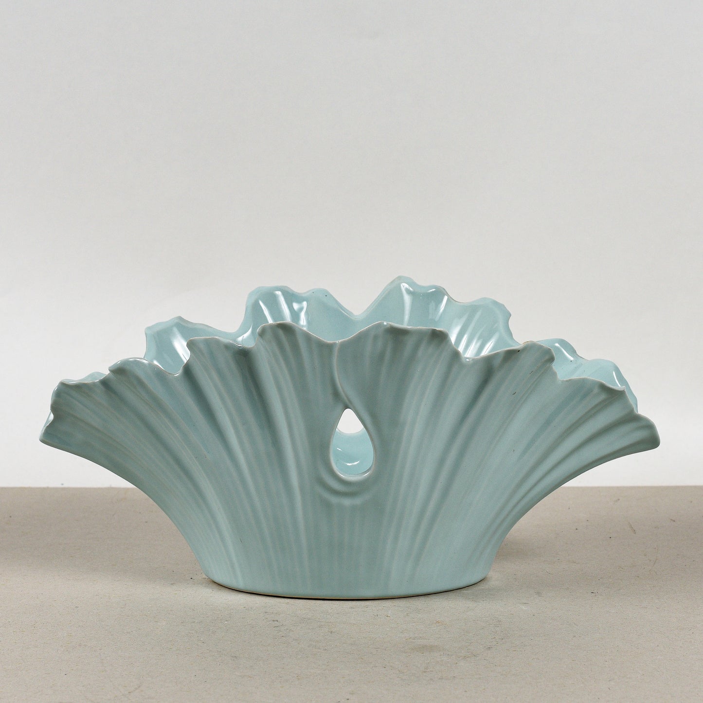 Vaso A Fiore Foglia In Ceramica Smaltata Henriette