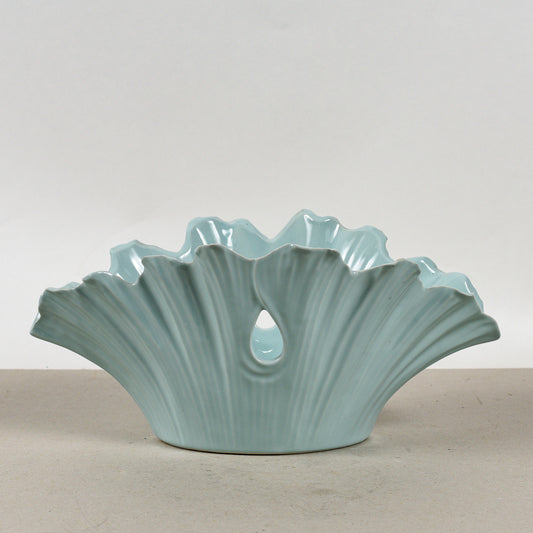 Vaso A Fiore Foglia In Ceramica Smaltata Henriette