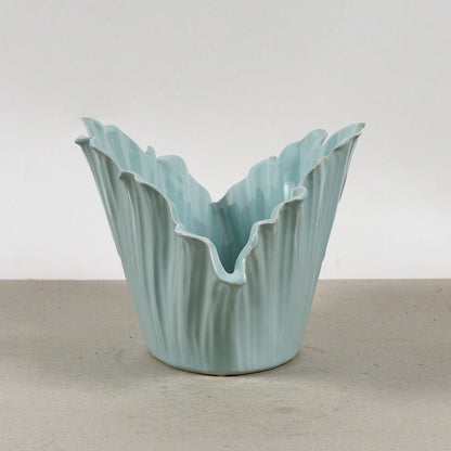 Vaso A Fiore Foglia In Ceramica Smaltata Henriette