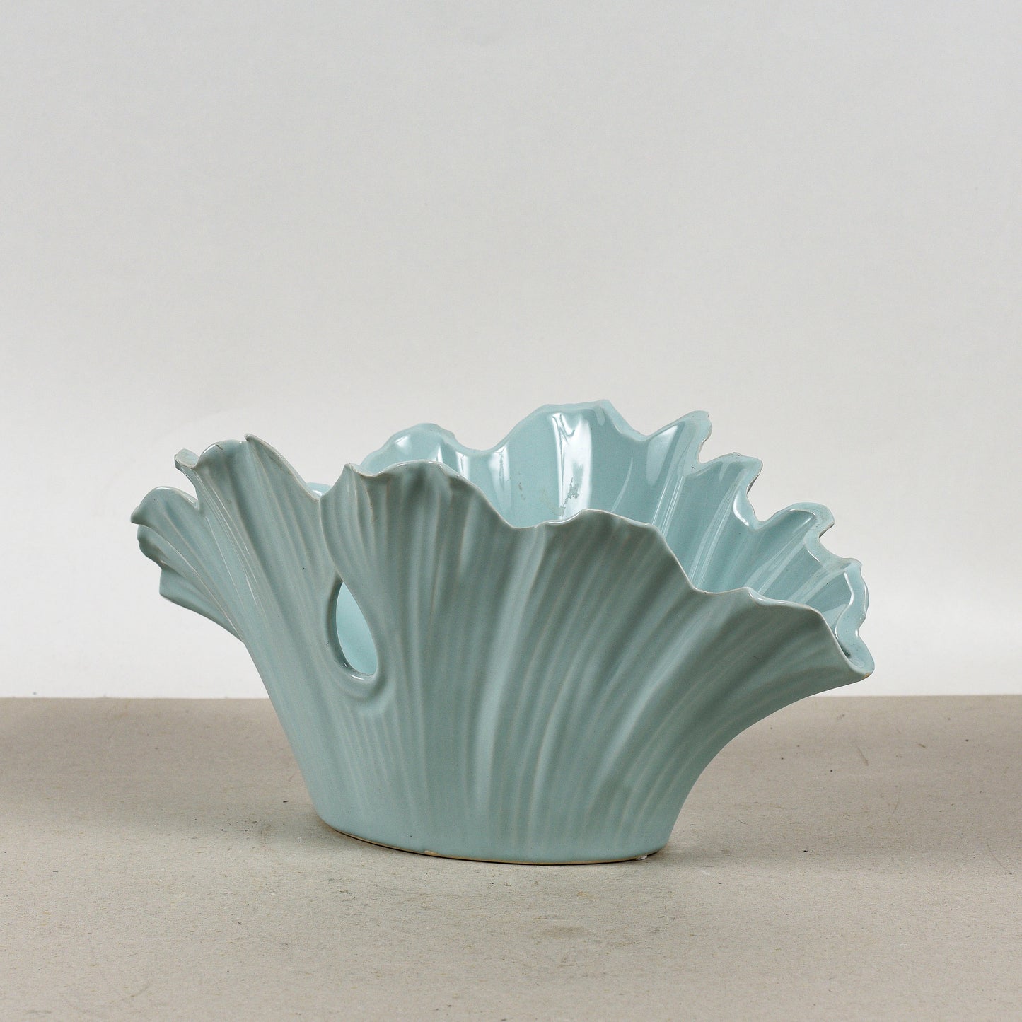 Vaso A Fiore Foglia In Ceramica Smaltata Henriette