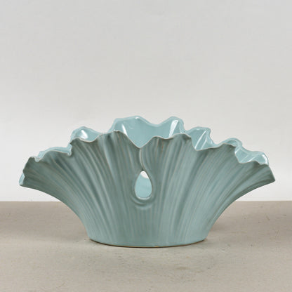 Vaso A Fiore Foglia In Ceramica Smaltata Henriette