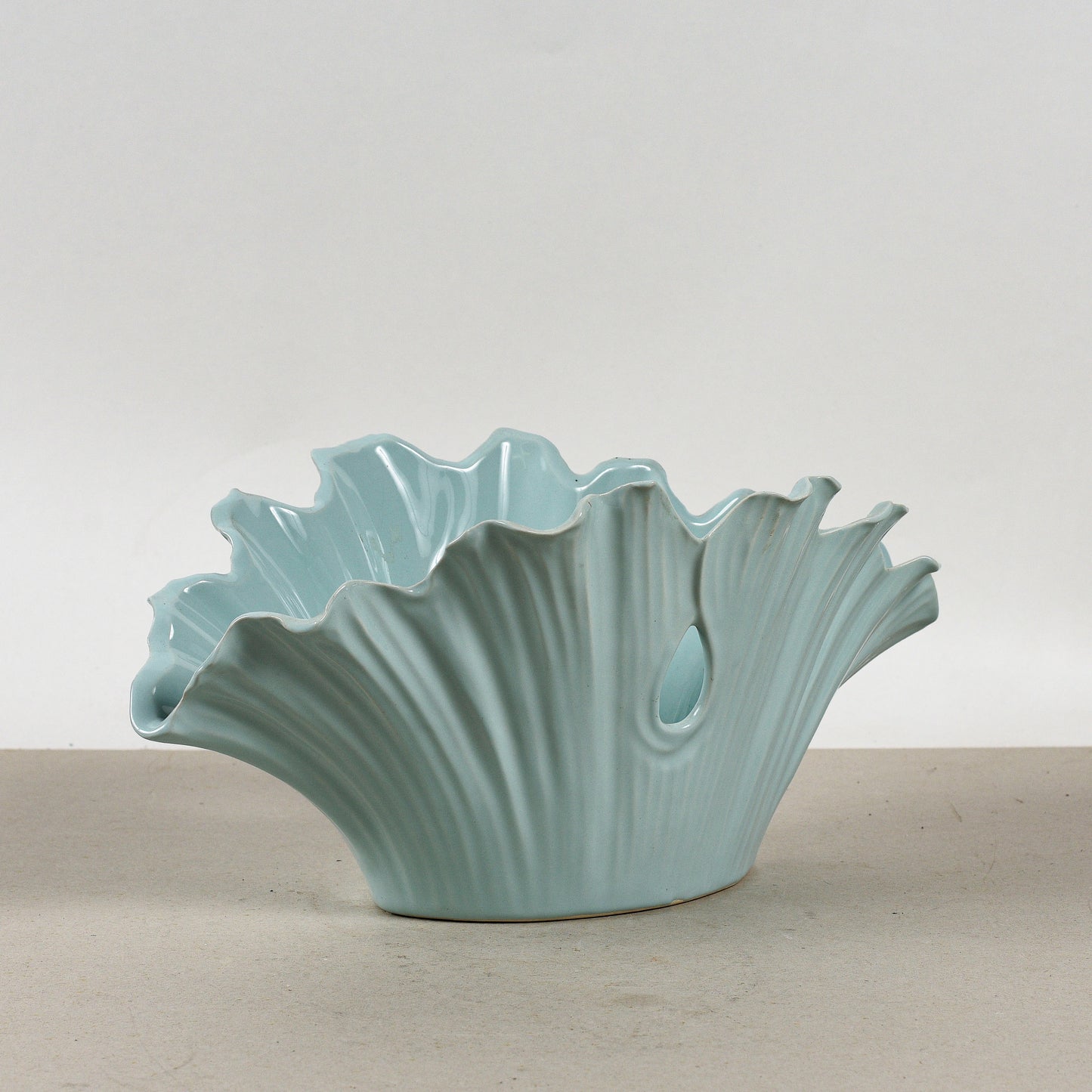 Vaso A Fiore Foglia In Ceramica Smaltata Henriette