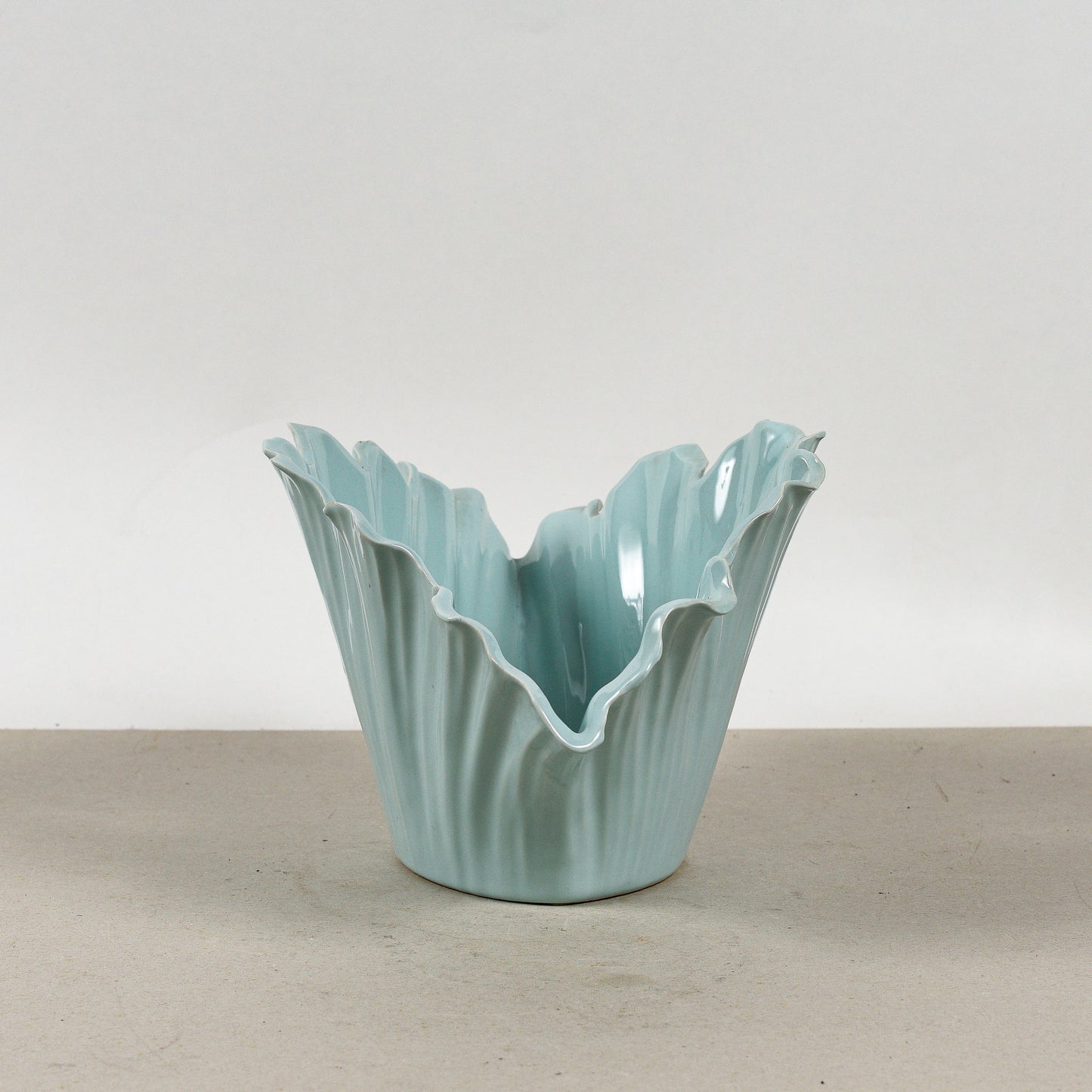 Vaso A Fiore Foglia In Ceramica Smaltata Henriette
