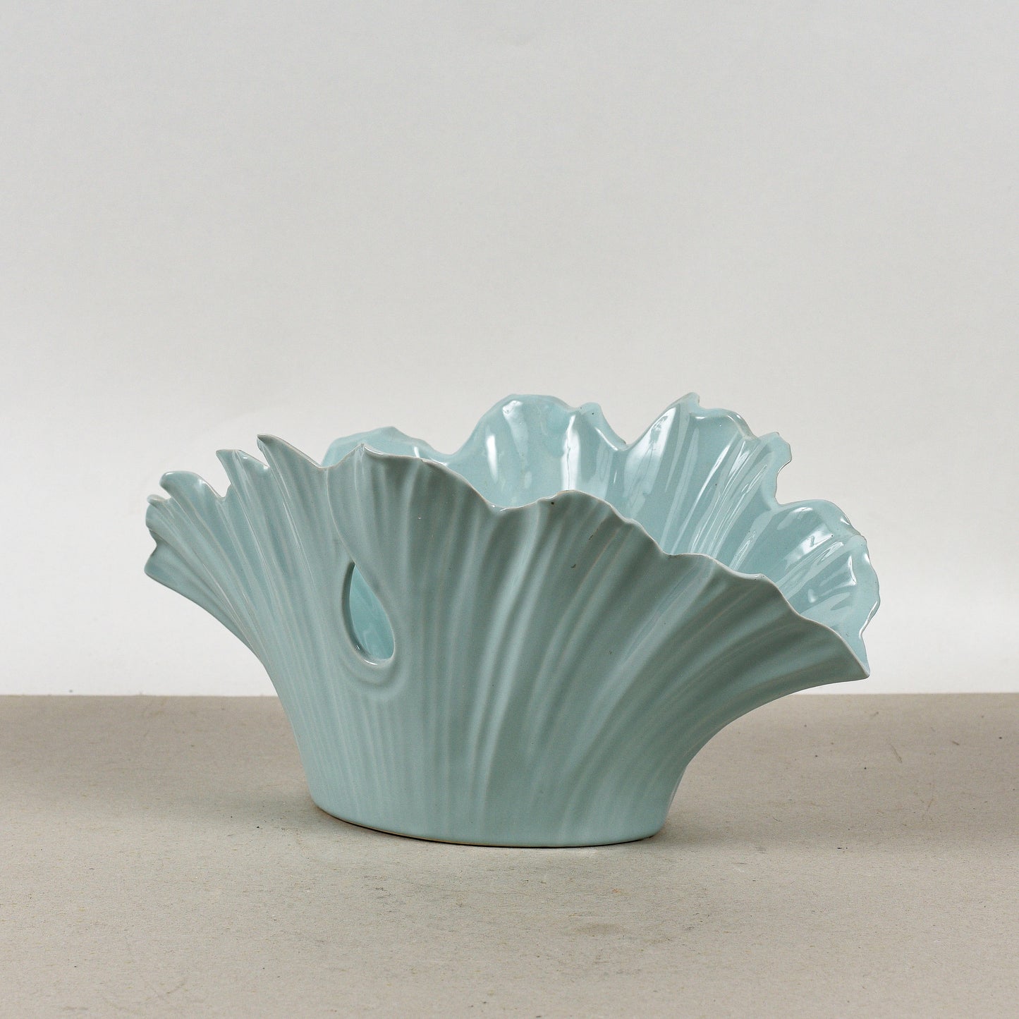 Vaso A Fiore Foglia In Ceramica Smaltata Henriette