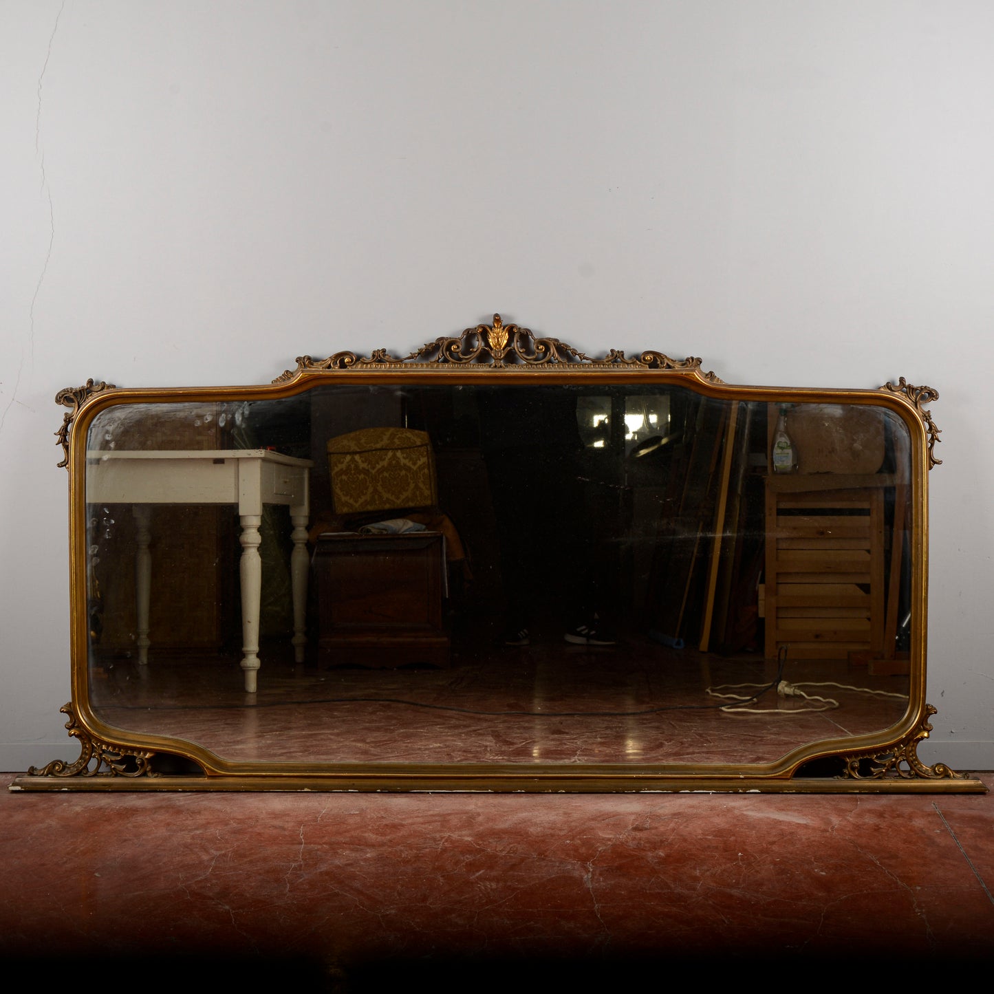 Specchio Specchiera Da Credenza Epoca 900