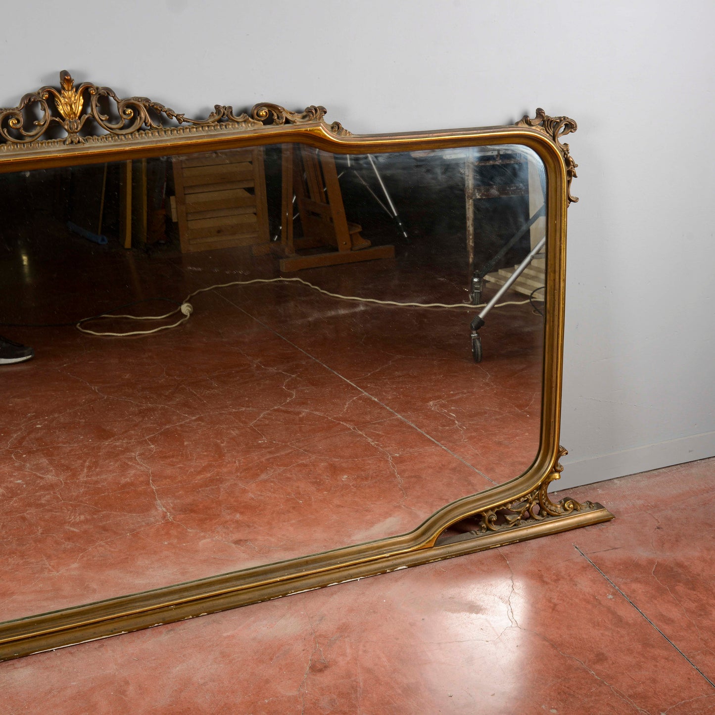 Specchio Specchiera Da Credenza Epoca 900