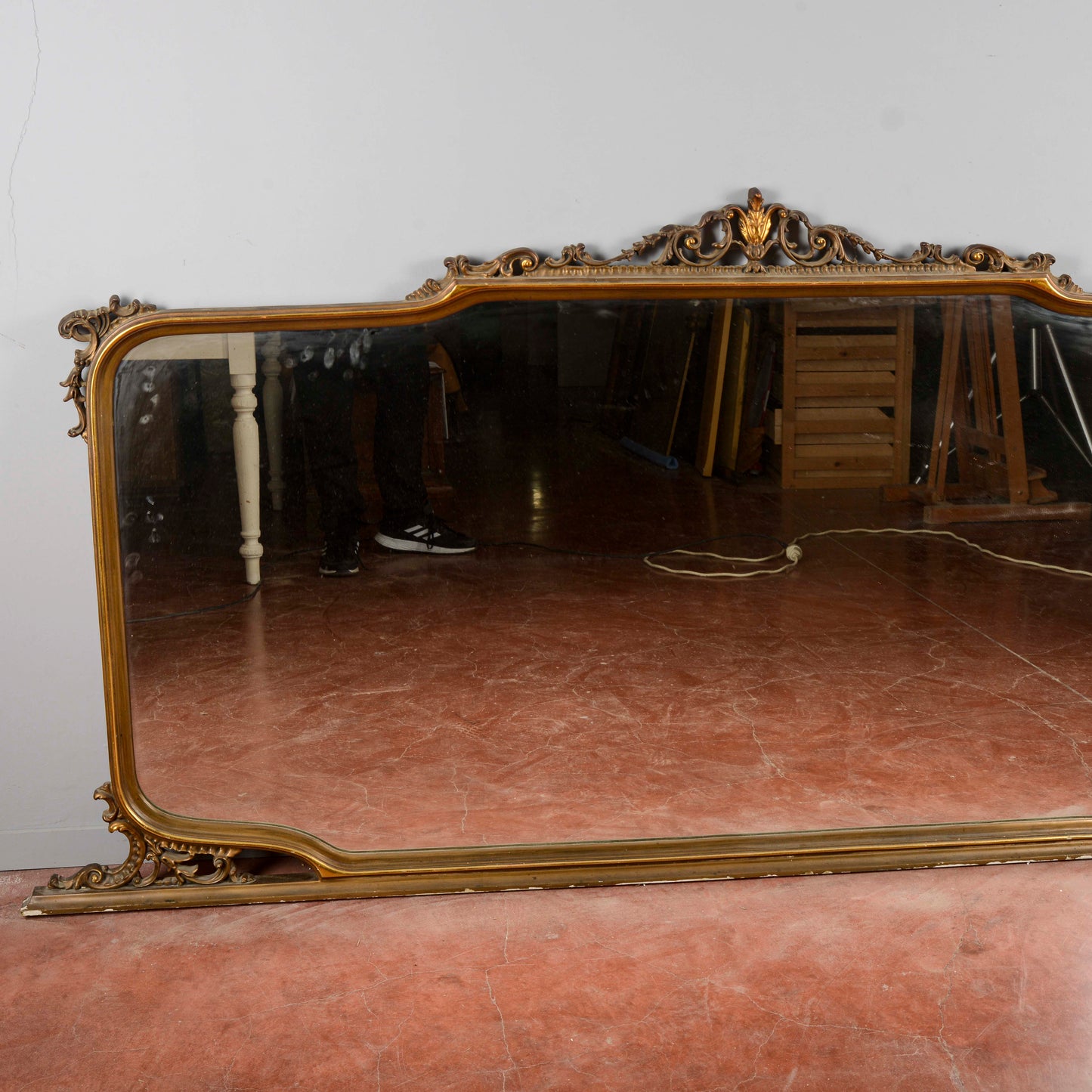 Specchio Specchiera Da Credenza Epoca 900