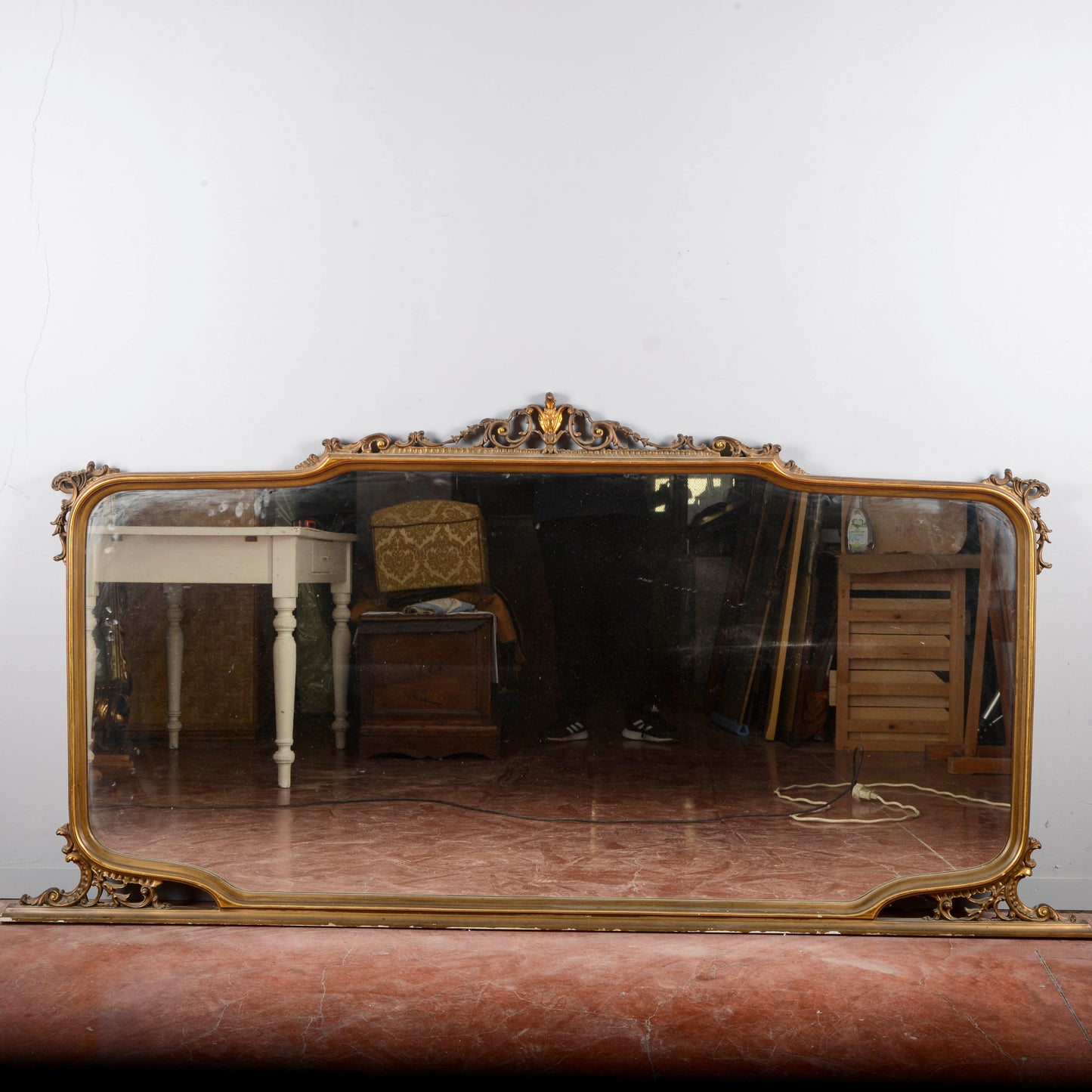 Specchio Specchiera Da Credenza Epoca 900